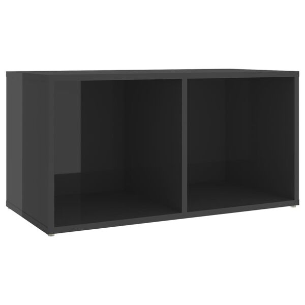 vidaXL 3-tlg. TV-Schrank-Set Hochglanz-Grau Holzwerkstoff