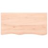 vidaXL Tischplatte 100x50x2 cm Massivholz Eiche Unbehandelt