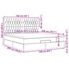 vidaXL Ottoman-Bett mit Matratzen Hellgrau 160x200 cm Samt