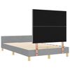 vidaXL Bettgestell mit Kopfteil Hellgrau 120 x 200 cm Stoff