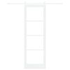 vidaXL Schiebet&uuml;r ORKDAL Wei&szlig; 78 x 232 cm Massivholz Kiefer und Glas