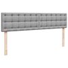 vidaXL Ottoman-Bett mit Matratze Hellgrau 200x200 cm Stoff