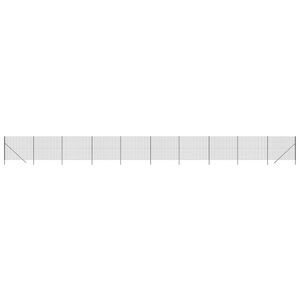 vidaXL Maschendrahtzaun Anthrazit 1,6x25 m Verzinkter Stahl