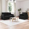 vidaXL Sofa Set 2 pcs Schwarz 144 x 80 x 85 cm Stoff