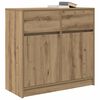 vidaXL Sideboard mit Schublade Artisan-Eiche 80x34x76 cm Holzwerkstoff
