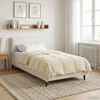 vidaXL Ganzjahresbettdecke Gepolstert Creme 140 x 220 cm Mikrofaser