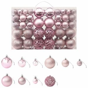 vidaXL 100-tlg. Weihnachtskugel-Set Rosa