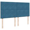 vidaXL Ottoman-Bett mit Matratzen Dunkelblau 160x200 cm Samt
