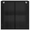 vidaXL Wandschrank Wandmontiert Schwarz Eichen-Optik 68 x 37 x 68,5 cm