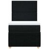 vidaXL Boxspringbett mit Matratze Schwarz 90x200 cm Stoff
