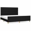 vidaXL Bettgestell ohne Matratze Schwarz 180x200 cm Stoff