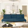 vidaXL Schlafsofa 2-Sitzer mit 2 Kissen Schwarz Samt