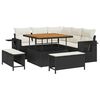 vidaXL Gartensofa-set 8 stk. Schwarz Poly-Rattan