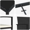vidaXL Garten Essgruppe 3 pcs Schwarz Pulverbeschichteter Stahl
