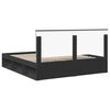 vidaXL Bettrahmen Schwarz 180 x 200 cm Massives Kiefernholz