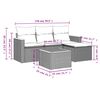 vidaXL 5-tlg. Garten-Sofagarnitur mit Kissen Beige Poly Rattan