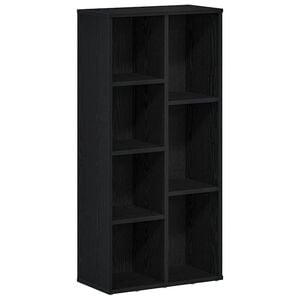 vidaXL B&uuml;cherregal Schwarz Eichen-Optik 50x25x104 cm Holzwerkstoff