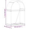 vidaXL Kaminholzunterstand Silbern 80x45x120 cm Verzinkter Stahl