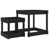 vidaXL Sand-Spieltische 2 Stk. Schwarz Massivholz Kiefer