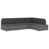 vidaXL Modulares 2-Sitzer-Sofa Poly Rattan Schwarz