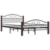 vidaXL Bettgestell Schwarz Metall 120x200 cm
