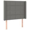 vidaXL Boxspringbett mit Matratze & LED Dunkelgrau 100x200 cm Stoff