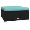 vidaXL 12-tlg. Garten-Lounge-Set mit Kissen Poly Rattan Schwarz