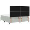 vidaXL Boxspringbett mit Matratze Hellgrau 180 x 200 cm Stoff