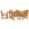 vidaXL Garten Essgruppe 7 pcs Braun Massivholz Akazie