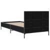 vidaXL Bettgestell Schwarz 90x200 cm Holzwerkstoff und Metall