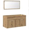 vidaXL Badschrank mit Spiegel Artisan-Eiche Holzwerkstoff