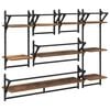 vidaXL Wandregal-Set 6 pcs Altholz 100 x 25 x 30 cm Holzwerkstoff