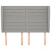 vidaXL Kopfteil mit Ohren Hellgrau 147x23x118/128 cm Stoff