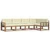vidaXL Outdoor-Sofagarnitur 5 stk. Natur und Creme