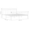 vidaXL Bettgestell Wei&szlig; Metall 160x200 cm