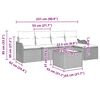 vidaXL Gartensofa-set 6 pcs Hellgrau Poly-Rattan