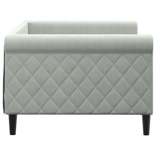 vidaXL Tagesbett Hellgrau 90x200 cm Samt