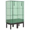 vidaXL Hochbeet mit Gew&auml;chshaus-Aufsatz Rattan-Optik 80x40x140 cm