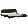 vidaXL Bett mit Matratze "Hvar" Schwarz 200x200 cm Kunstleder