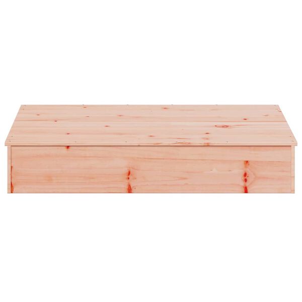 vidaXL Sandkasten mit Deckel 111x111x19,5 cm Massivholz Douglasie
