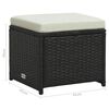 vidaXL 6-tlg. Garten-Lounge-Set mit Auflagen Poly Rattan Braun