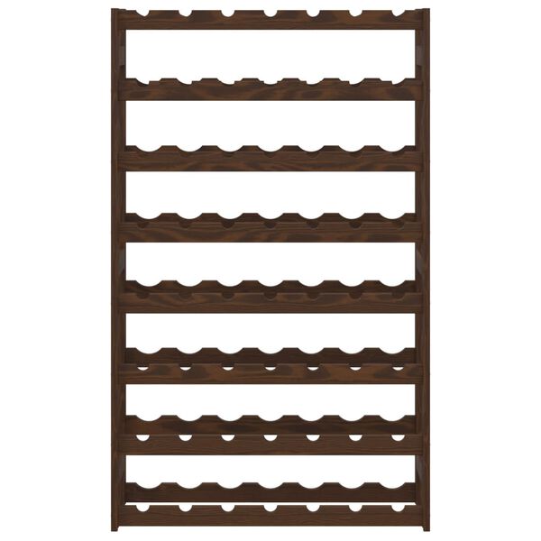 vidaXL Weinregal für 56 Flaschen Braun Massivholz Kiefer