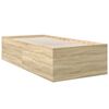 vidaXL Bettgestell Sonoma-Eiche 75x190 cm Holzwerkstoff