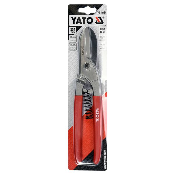 YATO Englische Blechschere 245 mm Rot