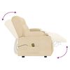 vidaXL 4-Sitzer Massagesessel mit Getr&auml;nkehalter Creme Stoff