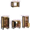 vidaXL Badezimmerm&ouml;bel-Set 4 pcs Braun und Schwarz Massivholz Mango