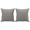 vidaXL Zierkissen 2 Stk. Hellgrau 40x40 cm Stoff