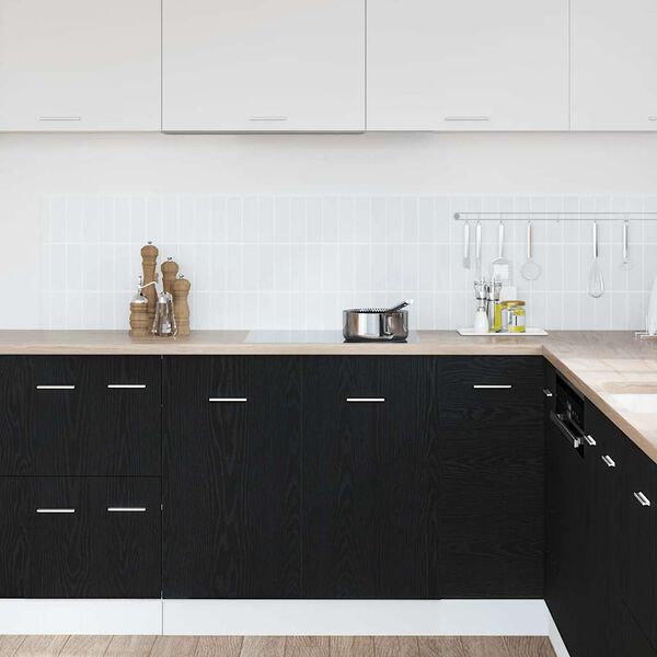 vidaXL Unterschrank f&uuml;r Sp&uuml;le Schwarz Eiche 80x46x81,5 cm Holzwerkstoff