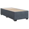 vidaXL Boxspringbett mit Matratze Dunkelgrau Samt