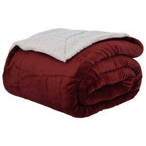 vidaXL Wohndecke Bordeauxrot 240 x 270 cm 3.17 kg Fleece